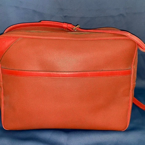 Louis Vuitton 1987 Vintage Men's Red Leather Messenger Bag - Picture 9 of 13